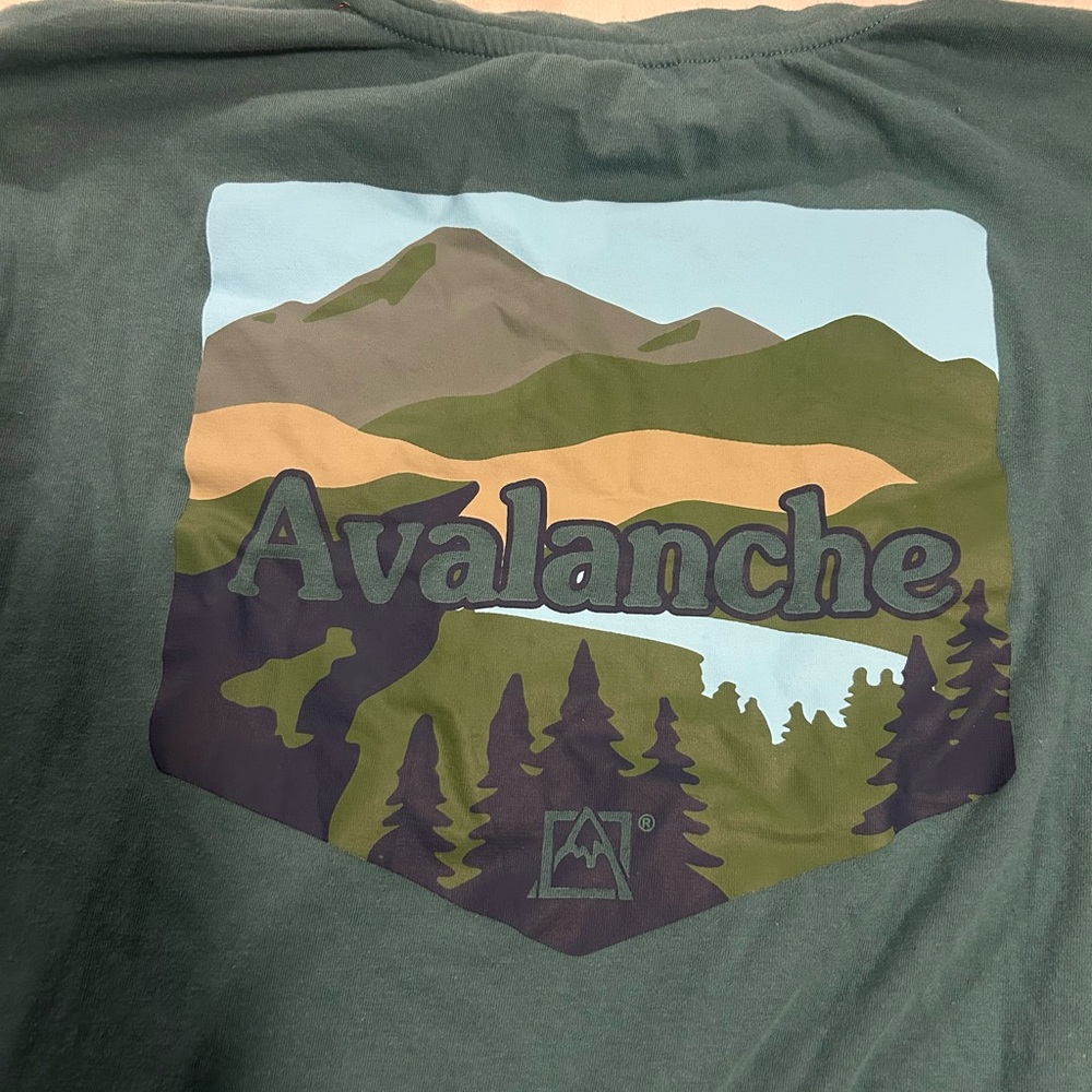 Avalanche Graphic Tee Men’s Green Long Sleeve